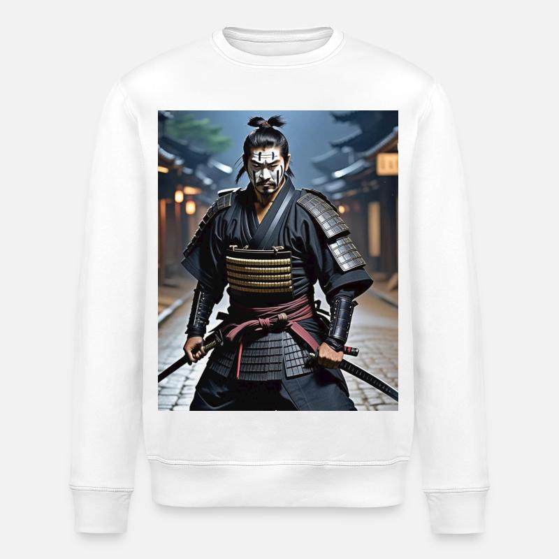 Samurai Krieger. - Stanley/Stella Unisex Bio-Sweatshirt ROLLER - Weiß