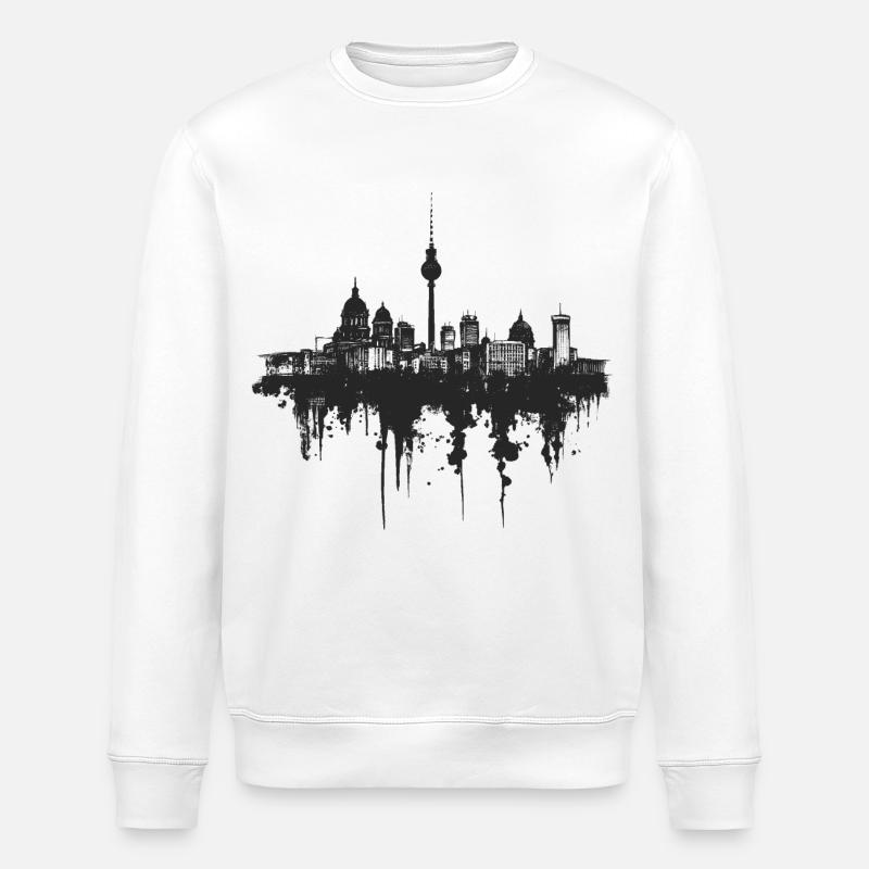Berlin Skyline - Stanley/Stella Unisex Bio-Sweatshirt ROLLER - Weiß