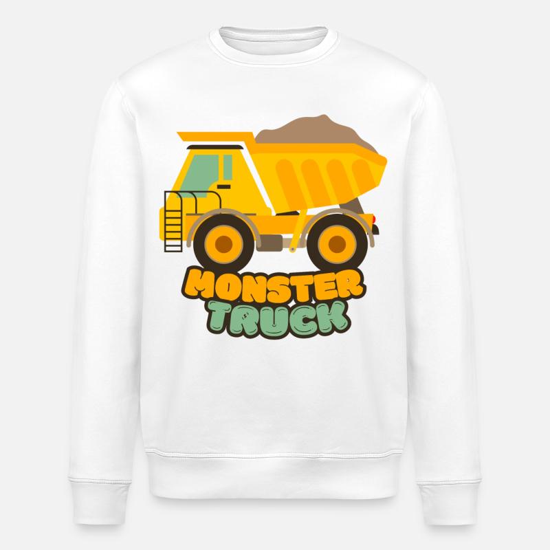 Monstertruck - Stanley/Stella Unisex Bio-Sweatshirt ROLLER - Weiß