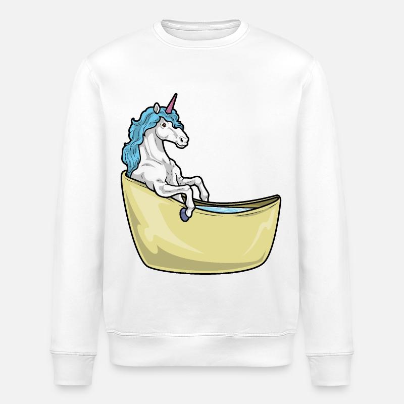 Baignoire Licorne - Sweat bio ROLLER Stanley/Stella Unisexe - blanc