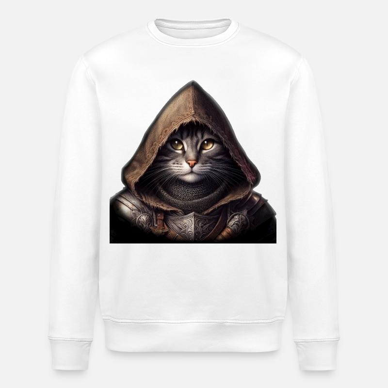 Chevalier Chat - Sweat bio ROLLER Stanley/Stella Unisexe - blanc