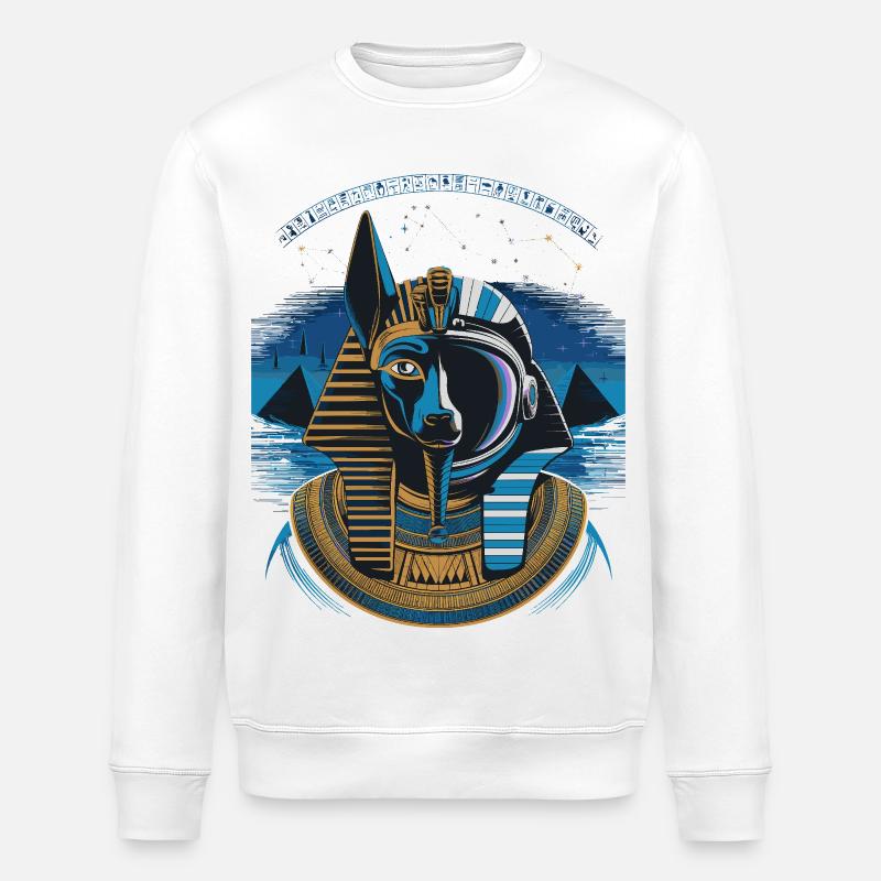 Conception hybride Anubis céleste - Sweat bio ROLLER Stanley/Stella Unisexe - blanc