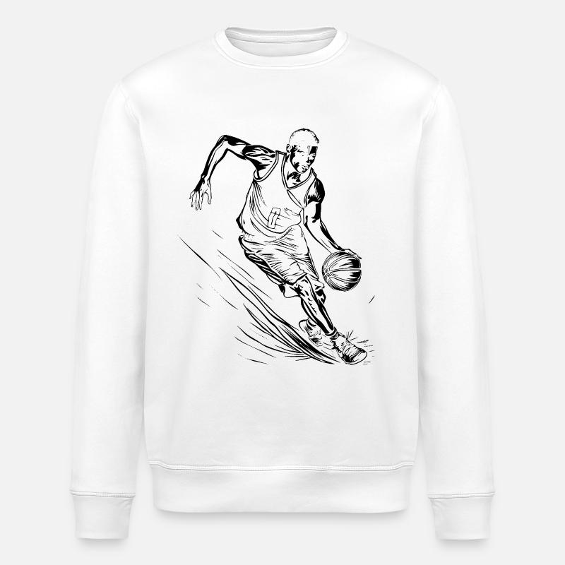 Basketteur - Sweat bio ROLLER Stanley/Stella Unisexe - blanc