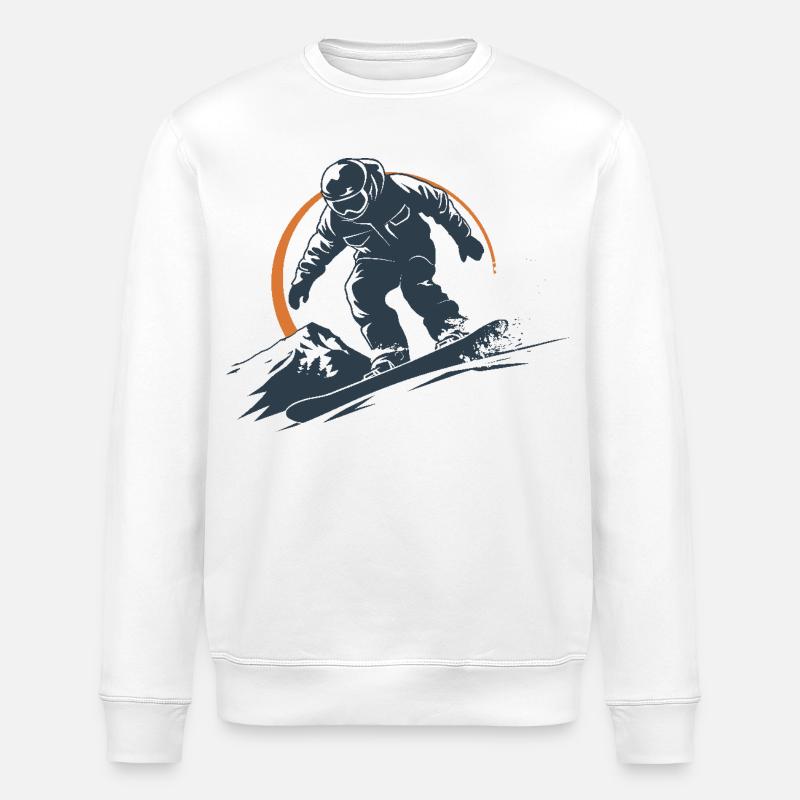 Graphique du snowboarder - Sweat bio ROLLER Stanley/Stella Unisexe - blanc