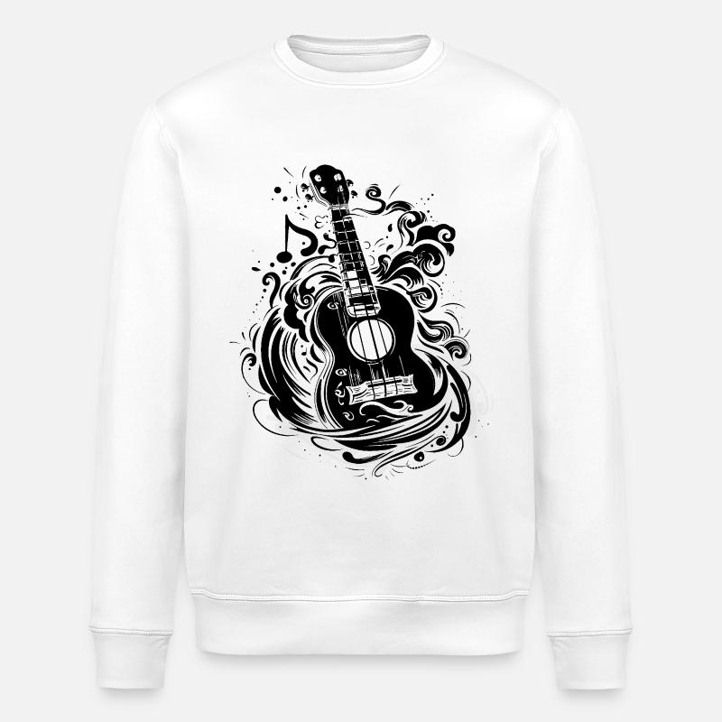Ukulele - Stanley/Stella Unisex Bio-Sweatshirt ROLLER - Weiß