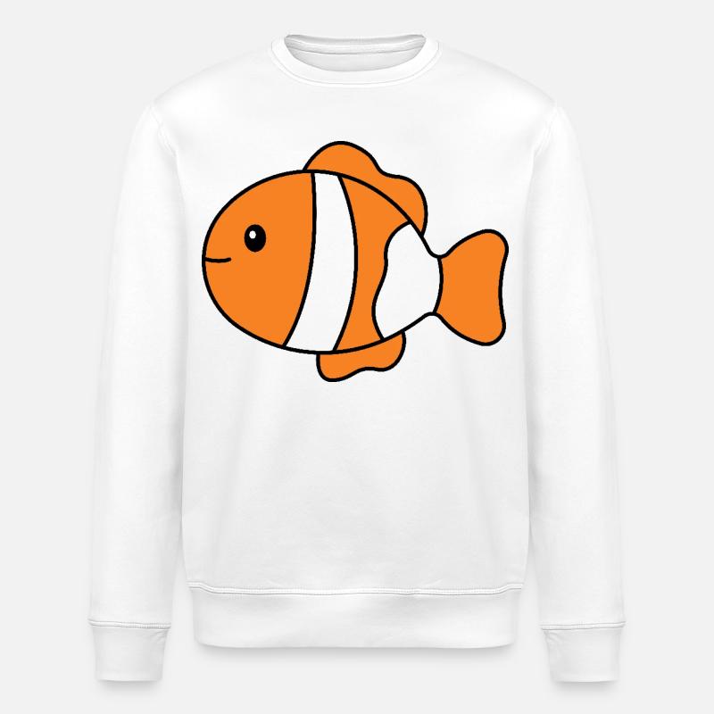Tropischer Clownfisch - Stanley/Stella Unisex Bio-Sweatshirt ROLLER - Weiß