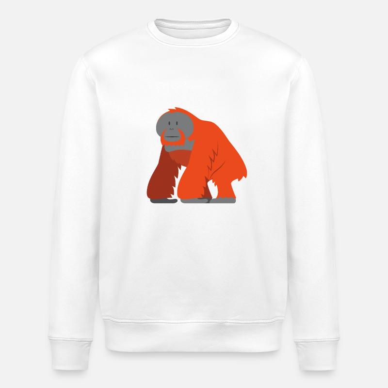 Der Weise Orang-Utan - Stanley/Stella Unisex Bio-Sweatshirt ROLLER - Weiß