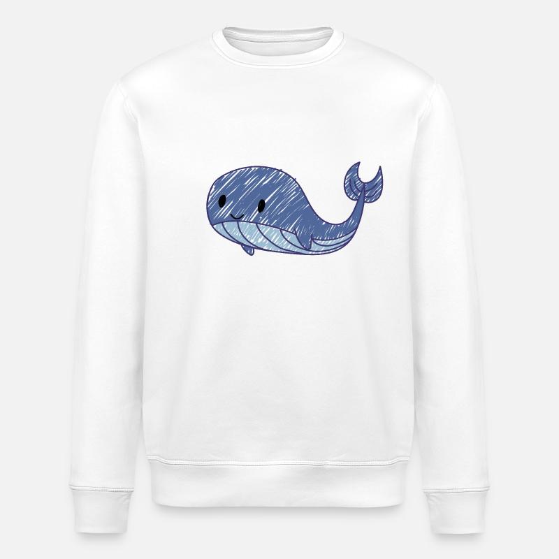 Majestätischer Wal - Stanley/Stella Unisex Bio-Sweatshirt ROLLER - Weiß