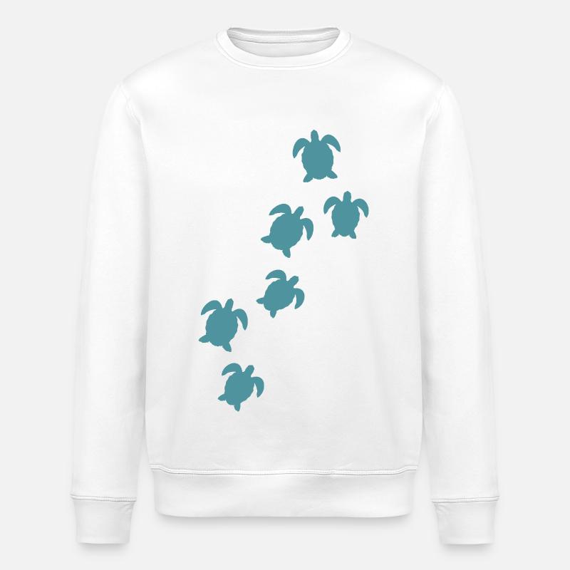 Meeresschildkröte - Stanley/Stella Unisex Bio-Sweatshirt ROLLER - Weiß