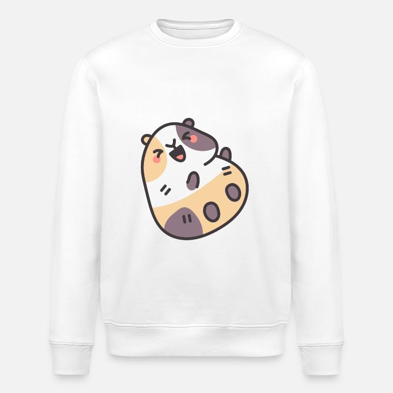 Das Freundliche Meerschweinchen - Stanley/Stella Unisex Bio-Sweatshirt ROLLER - Weiß
