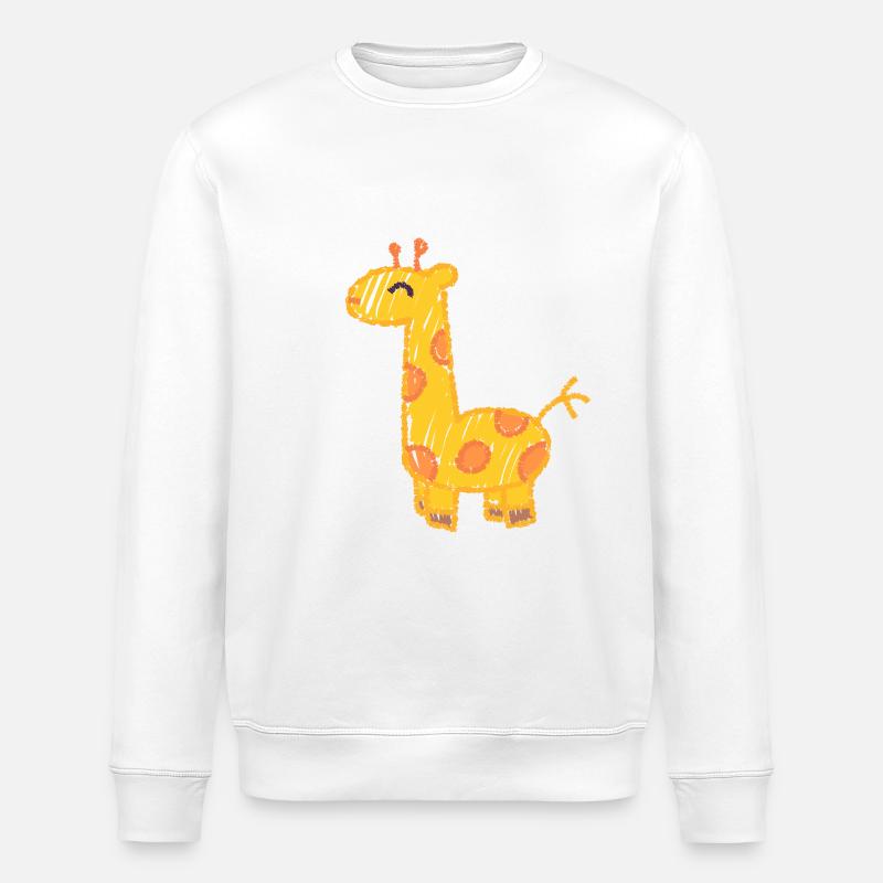 Die Elegante Giraffe - Stanley/Stella Unisex Bio-Sweatshirt ROLLER - Weiß