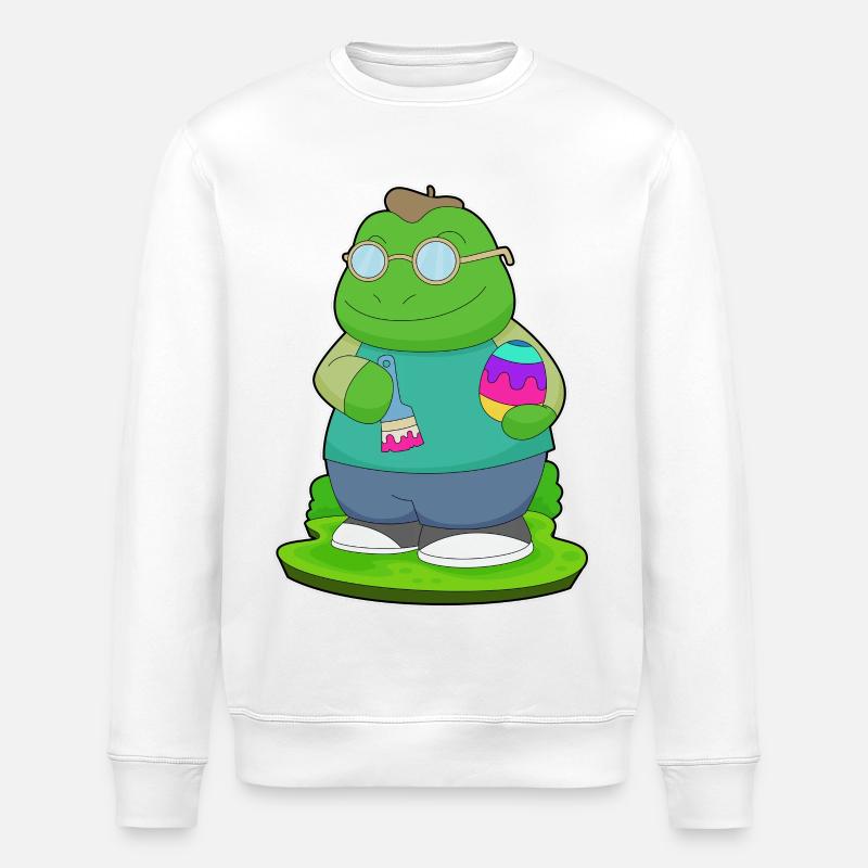 Grenouille Peintre de Pâques - Sweat bio ROLLER Stanley/Stella Unisexe - blanc