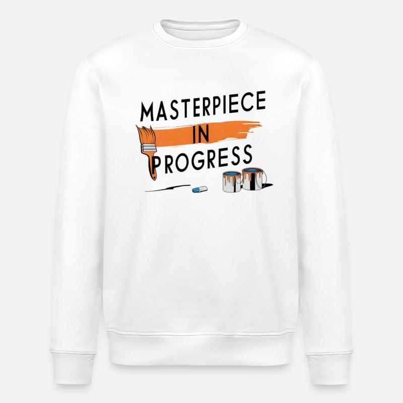 Chef-d’œuvre en cours - Sweat bio ROLLER Stanley/Stella Unisexe - blanc