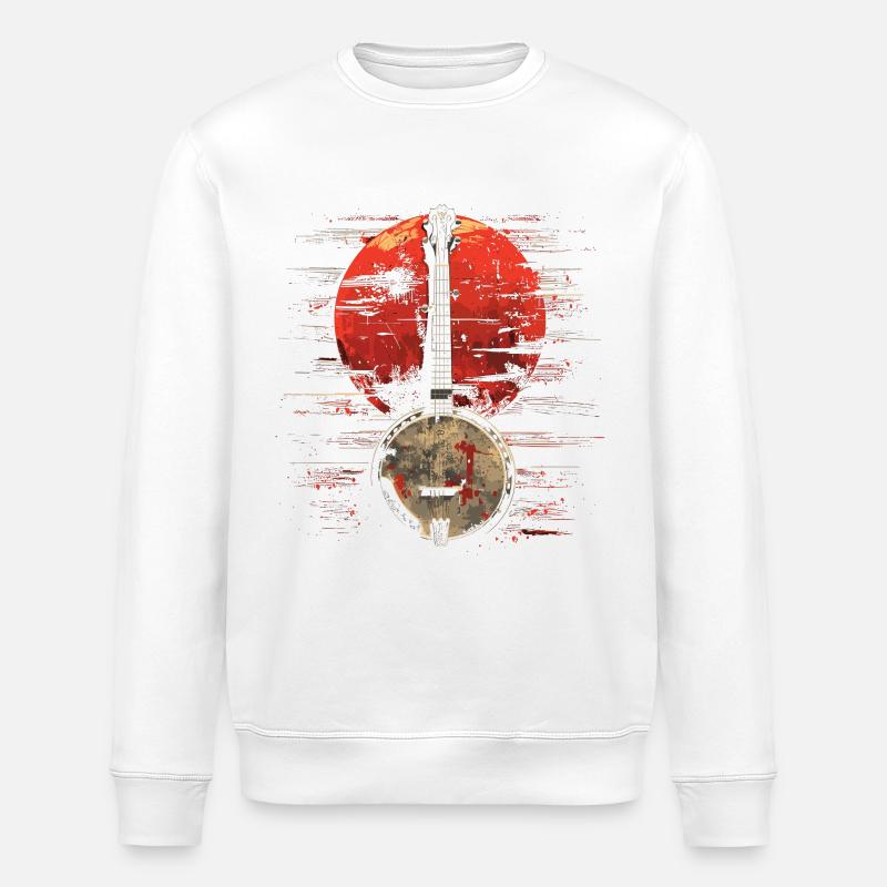 Banjo Synthwave - Stanley/Stella Unisex Bio-Sweatshirt ROLLER - Weiß