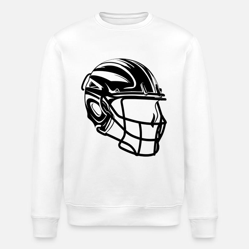 Lacrosse Helm Zeichnung - Stanley/Stella Unisex Bio-Sweatshirt ROLLER - Weiß