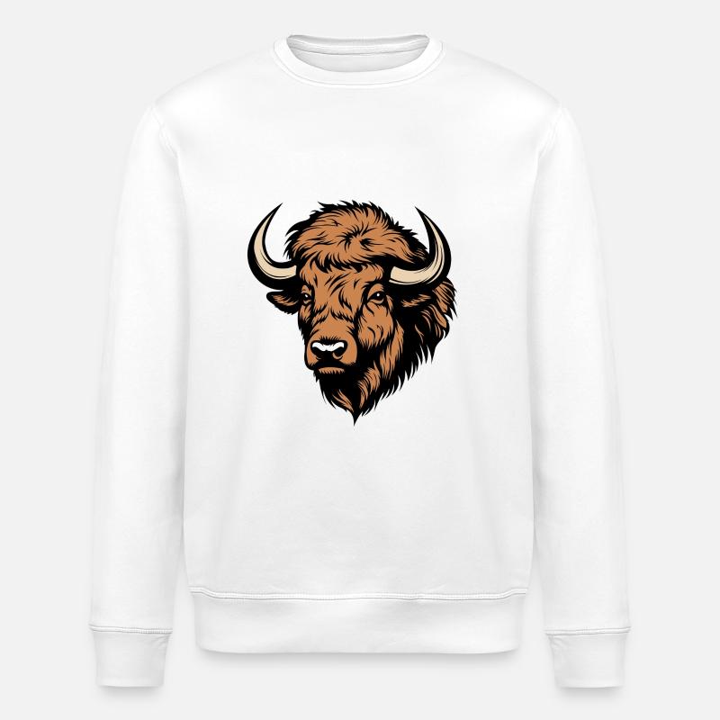 Bison résilient - Sweat bio ROLLER Stanley/Stella Unisexe - blanc