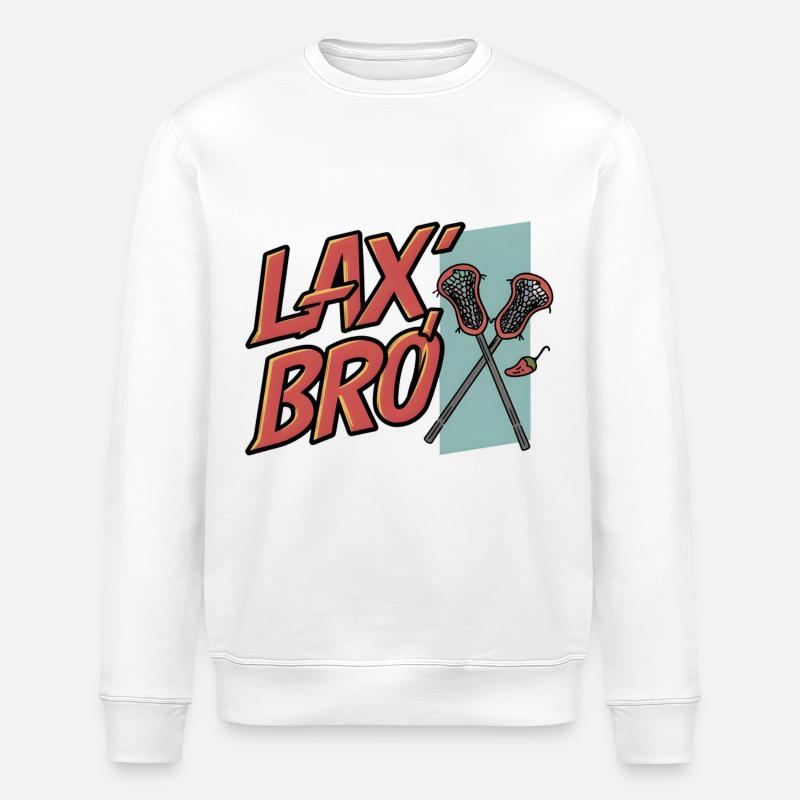 Lax, Bro - Stanley/Stella Unisex Bio-Sweatshirt ROLLER - Weiß