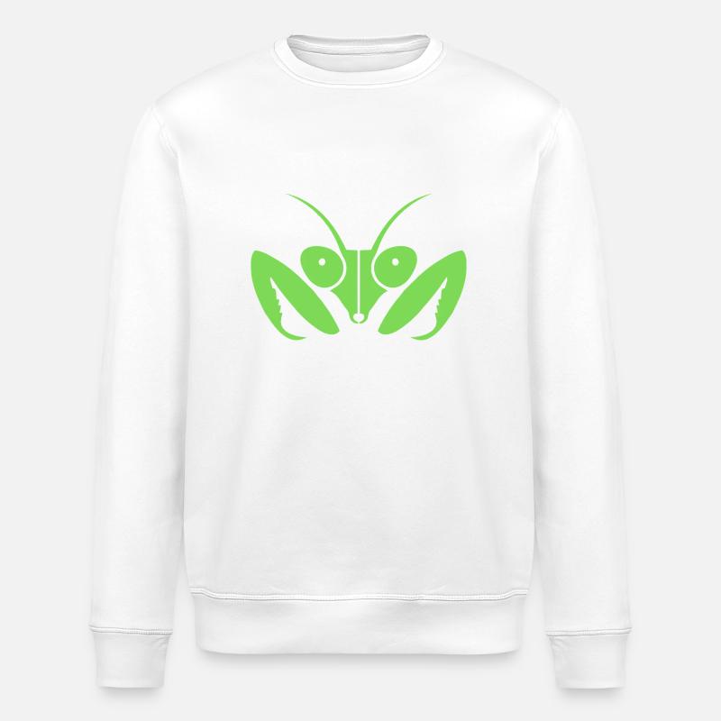 Fascinating praying mantis - Stanley/Stella ROLLER Unisex Organic Sweatshirt - white
