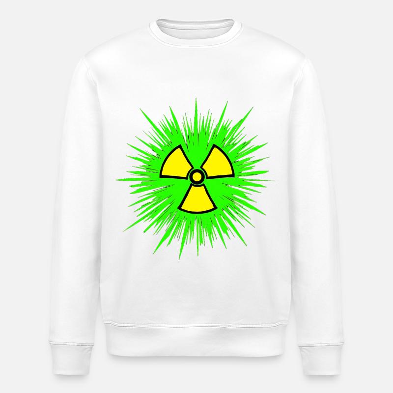 Nuklear Radioaktiv Chemie Atomkraft Nuklearzeichen - Stanley/Stella Unisex Bio-Sweatshirt ROLLER - Weiß