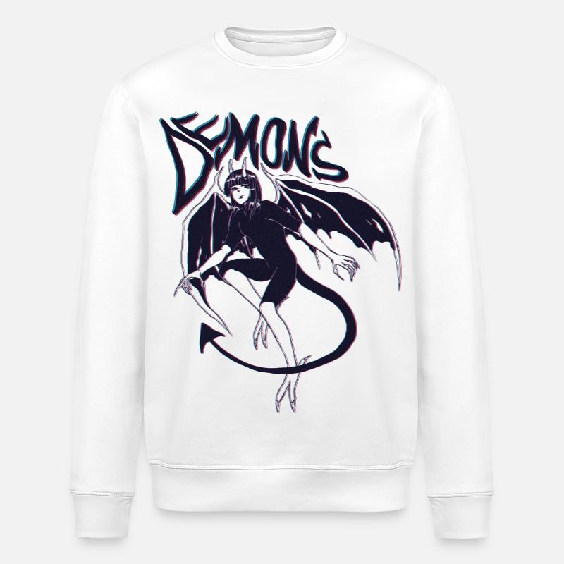Demon Vibes – Dunkel & Mystisch - Stanley/Stella Unisex Bio-Sweatshirt ROLLER - Weiß
