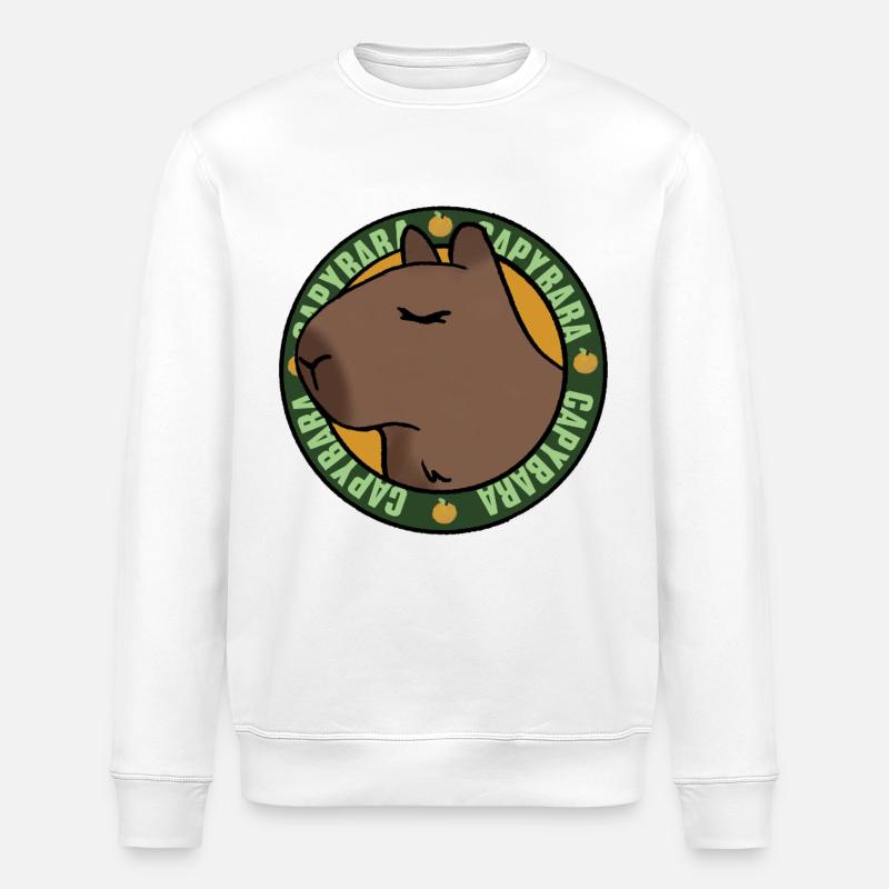 Entspannte Capybara – Chilled Vibes - Stanley/Stella Unisex Bio-Sweatshirt ROLLER - Weiß