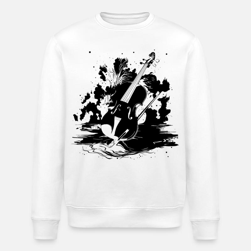 Violon - Sweat bio ROLLER Stanley/Stella Unisexe - blanc