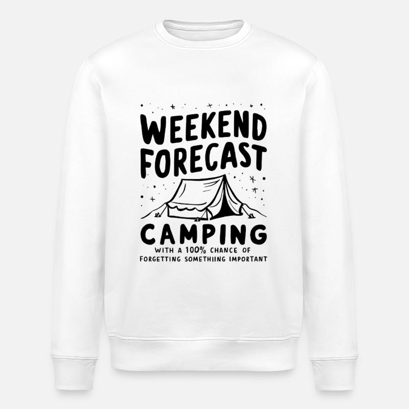 Weekend Camping Forecast - Stanley/Stella Unisex Bio-Sweatshirt ROLLER - Weiß