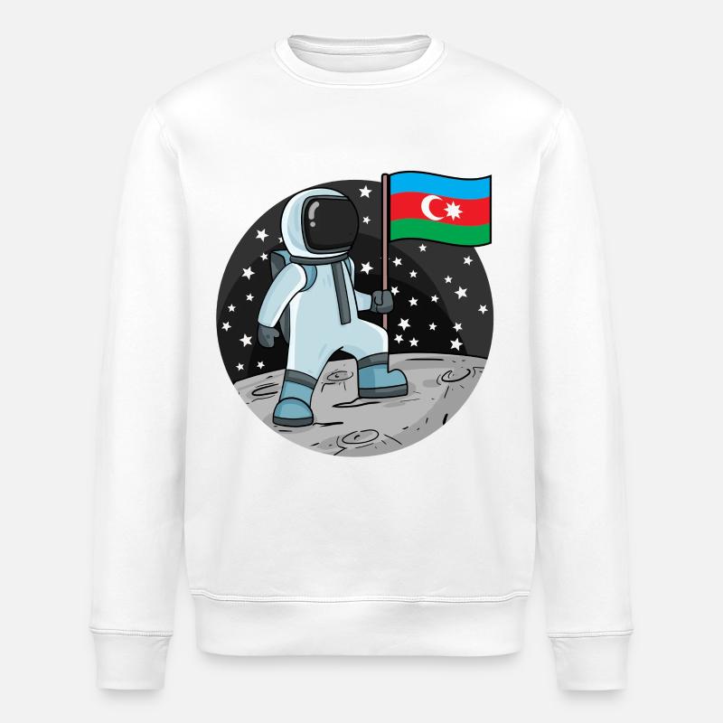 Drapeau astronaute Azerbaïdjan - Sweat bio ROLLER Stanley/Stella Unisexe - blanc