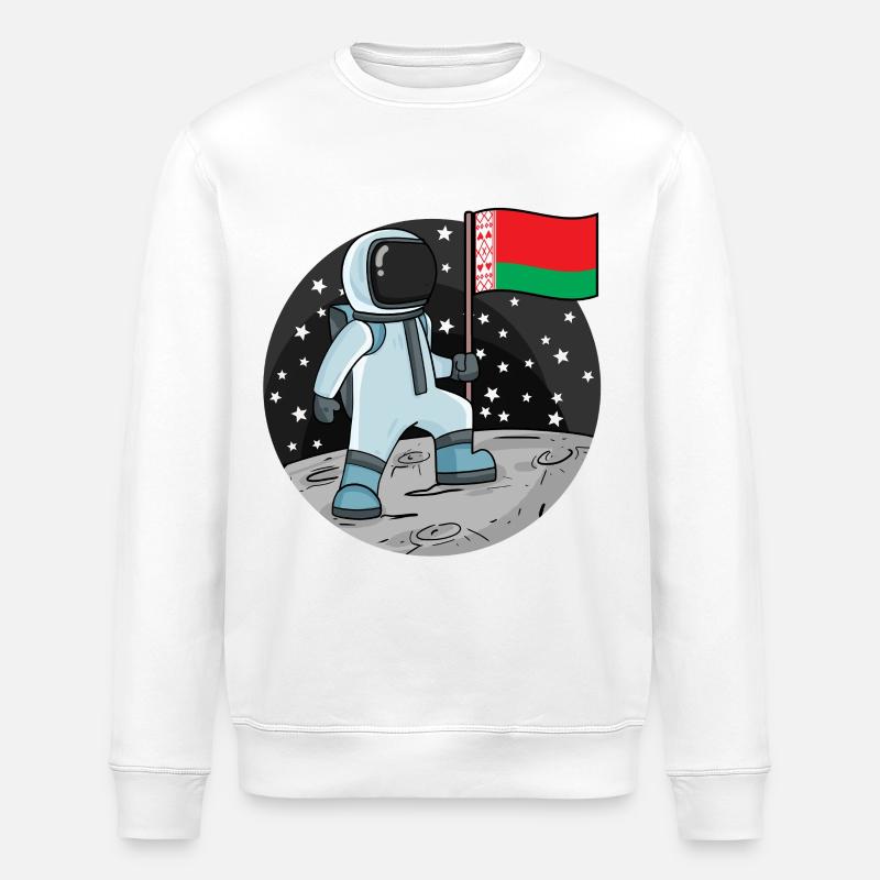 Drapeau astronaute Biélorussie - Sweat bio ROLLER Stanley/Stella Unisexe - blanc