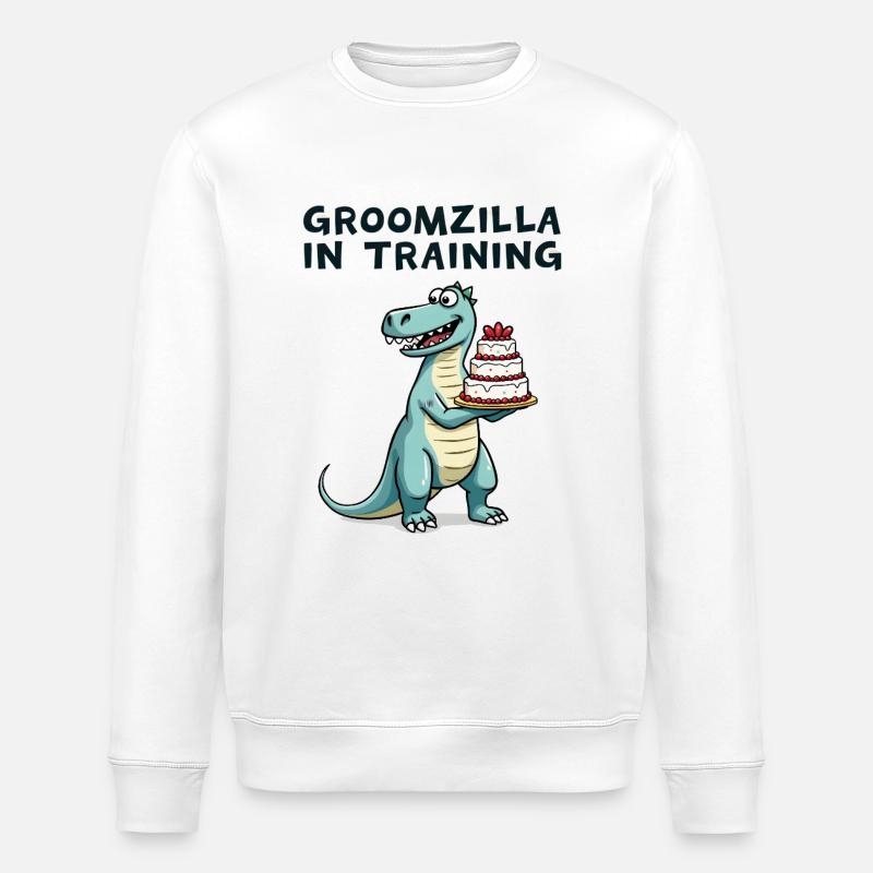 Groomzilla in Training - Stanley/Stella Unisex Bio-Sweatshirt ROLLER - Weiß