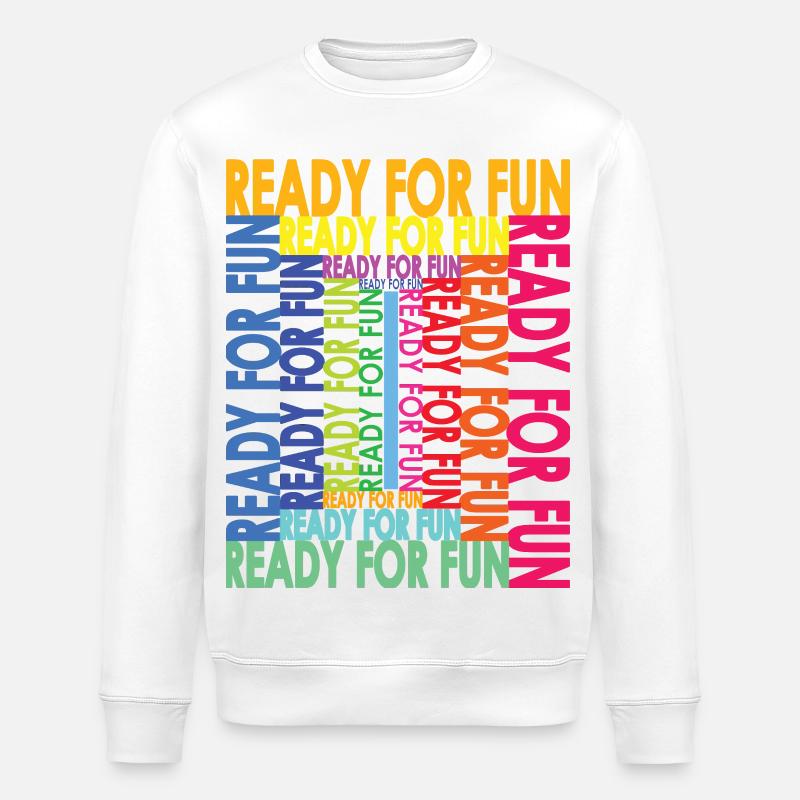 Prêt pour s’amuser avec un collage de fautes de frappe - Sweat bio ROLLER Stanley/Stella Unisexe - blanc