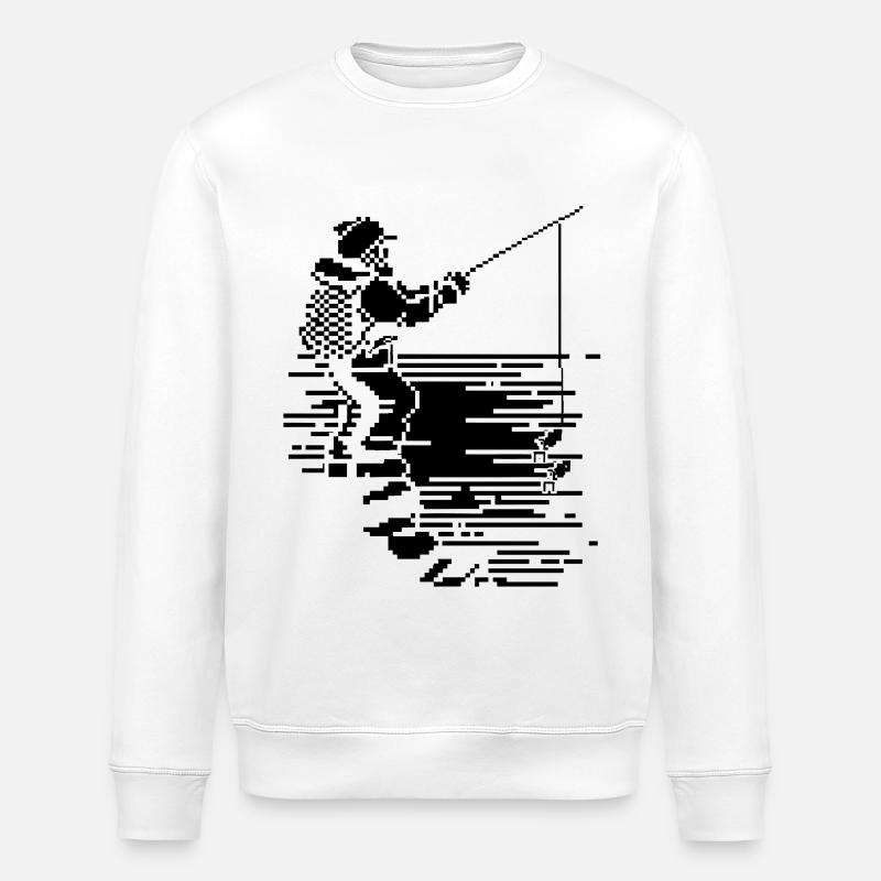 Pixel de pêche - Sweat bio ROLLER Stanley/Stella Unisexe - blanc