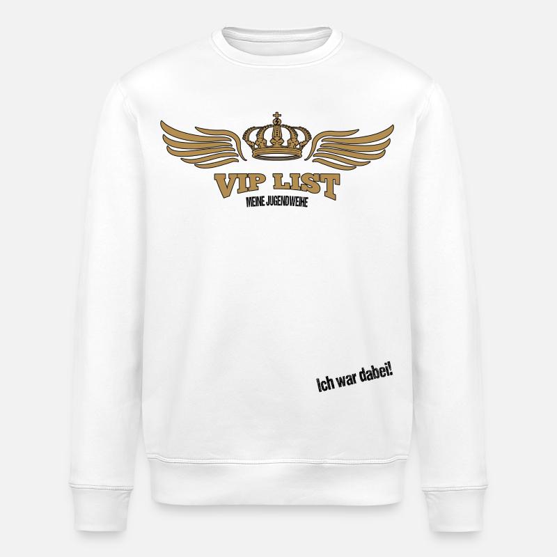 Jugendweihe Gästebuch - Jugendweihe 2026 - Stanley/Stella Unisex Bio-Sweatshirt ROLLER - Weiß