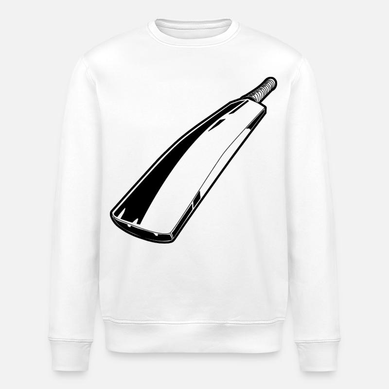Croquis de batte de cricket - Sweat bio ROLLER Stanley/Stella Unisexe - blanc
