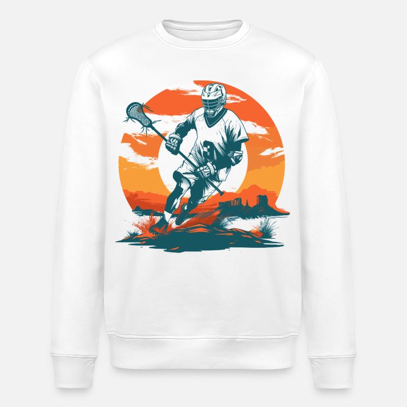 Graphiques de joueur de crosse - Sweat bio ROLLER Stanley/Stella Unisexe - blanc