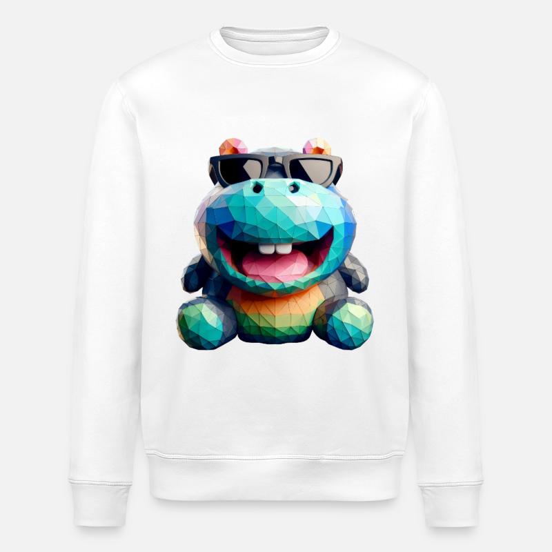 hippo fun - Sweat bio ROLLER Stanley/Stella Unisexe - blanc