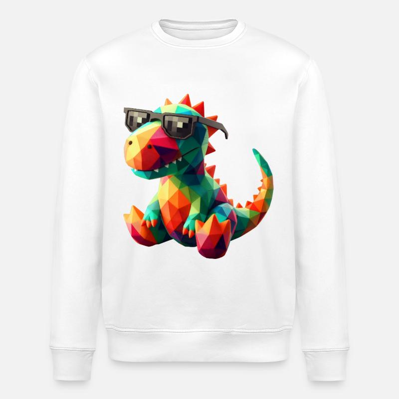 Dino Cool Sonnenbrille - Stanley/Stella Unisex Bio-Sweatshirt ROLLER - Weiß