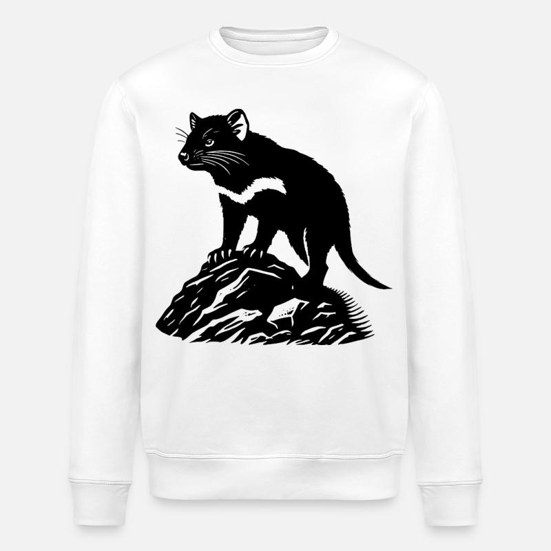Tasmanian devil - Stanley/Stella ROLLER Unisex Organic Sweatshirt - white
