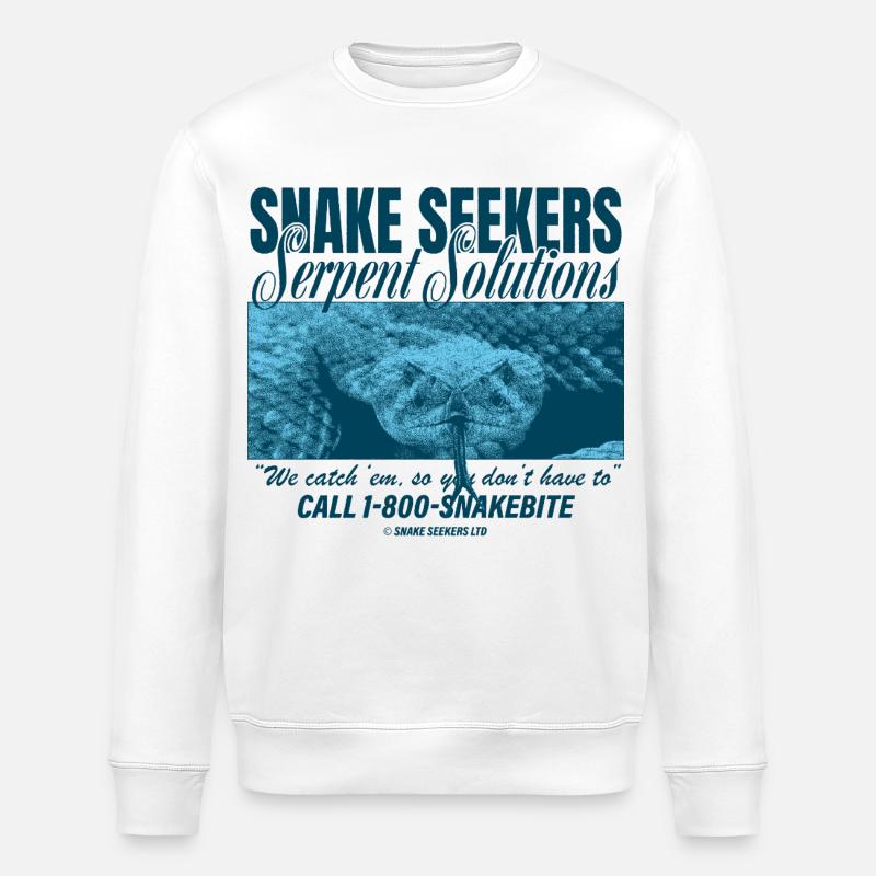 Snake Seekers – Serpent Solutions - Stanley/Stella Unisex Bio-Sweatshirt ROLLER - Weiß