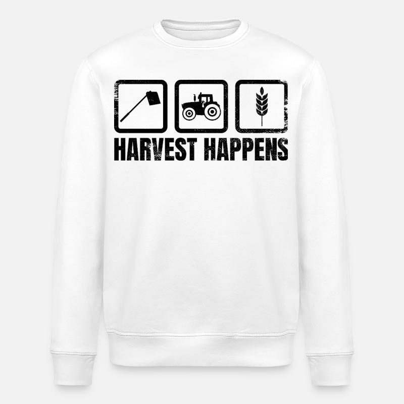 Bauern Witz - Stanley/Stella Unisex Bio-Sweatshirt ROLLER - Weiß