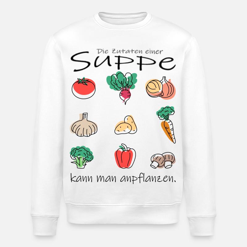 Gemüse Suppe - Stanley/Stella Unisex Bio-Sweatshirt ROLLER - Weiß