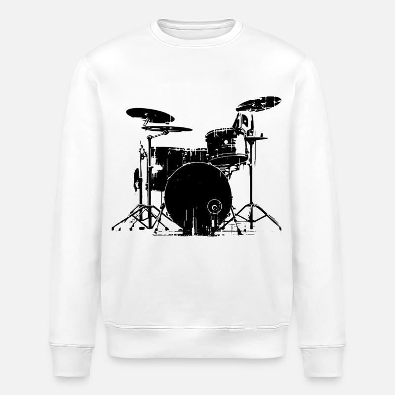 Schlagzeug - Stanley/Stella Unisex Bio-Sweatshirt ROLLER - Weiß