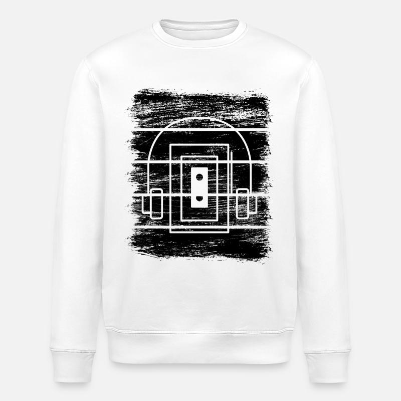 Cassette player - Stanley/Stella ROLLER Unisex Organic Sweatshirt - white