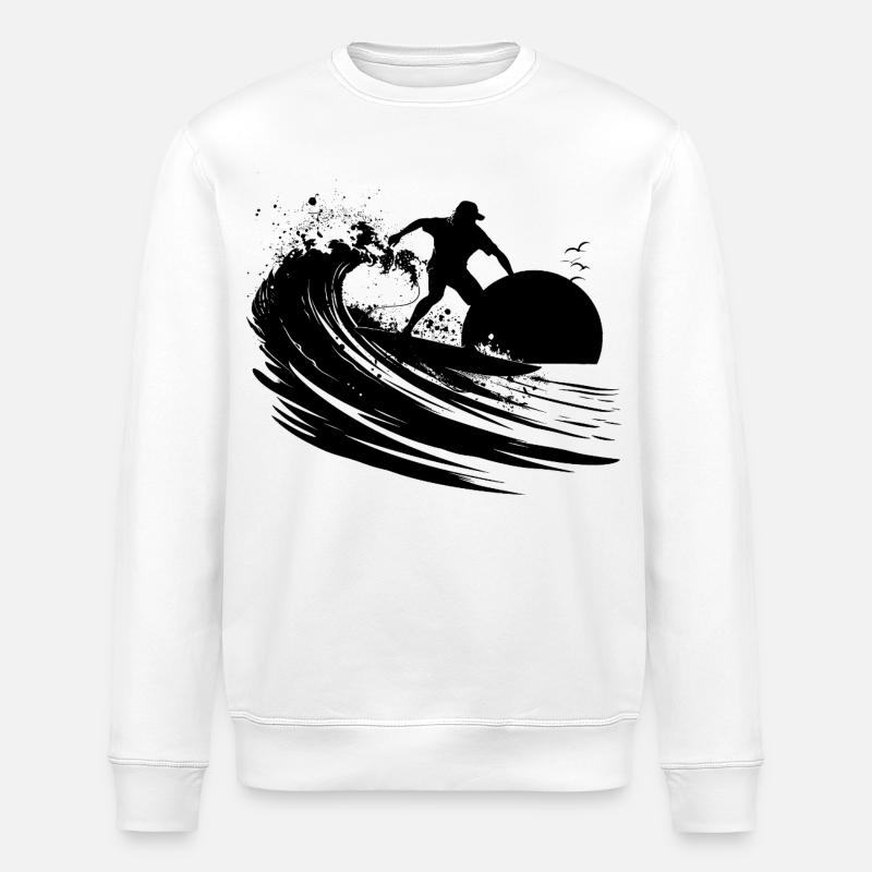 Surfeur - Sweat bio ROLLER Stanley/Stella Unisexe - blanc