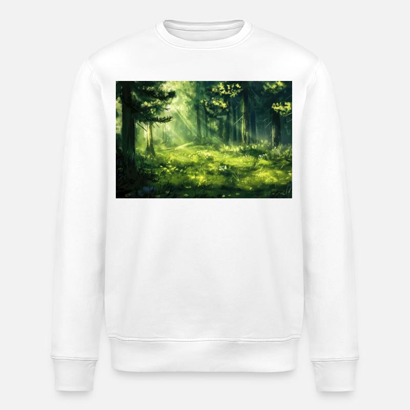 Poster Illustration Paysage de Forêt - Sweat bio ROLLER Stanley/Stella Unisexe - blanc