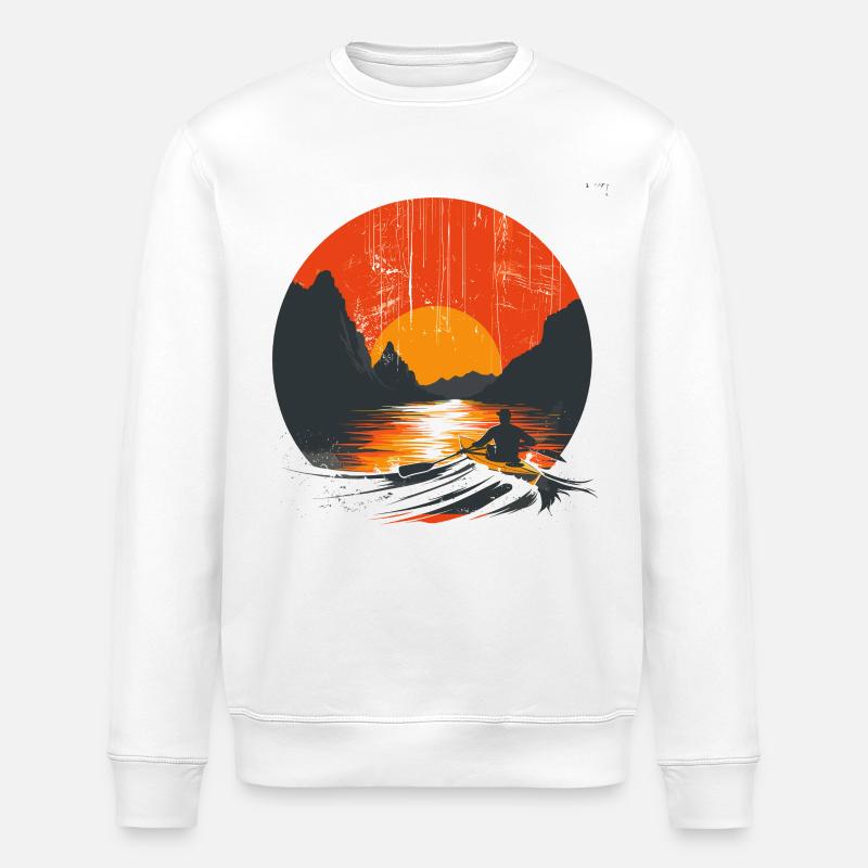 Rowing Graphics - Stanley/Stella ROLLER Unisex Organic Sweatshirt - white