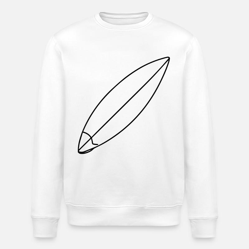 Croquis de planche de surf - Sweat bio ROLLER Stanley/Stella Unisexe - blanc