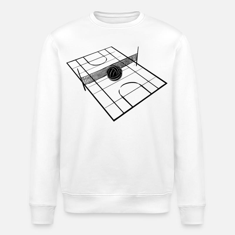 Volleyballfeld - Stanley/Stella Unisex Bio-Sweatshirt ROLLER - Weiß