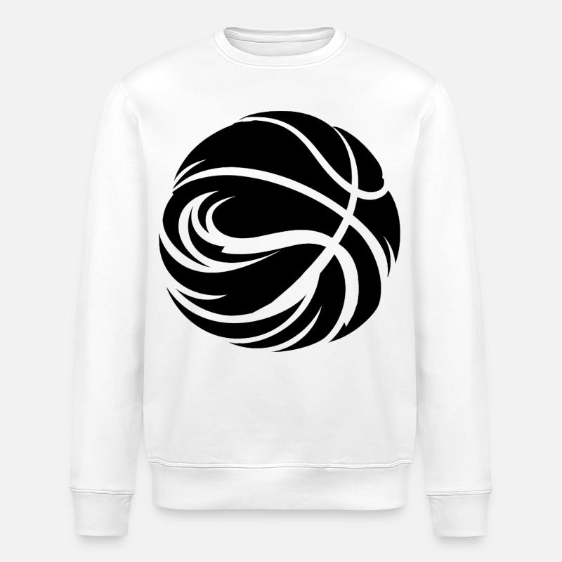 Dessin de ballon de basket-ball - Sweat bio ROLLER Stanley/Stella Unisexe - blanc