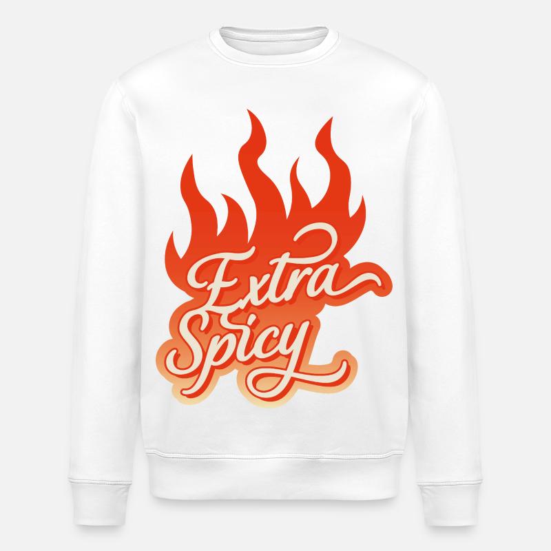 Extra Spicy – Feurige Typografie - Stanley/Stella Unisex Bio-Sweatshirt ROLLER - Weiß